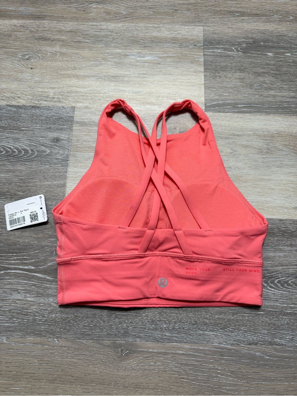 Lululemon Energy High-Neck Longline Bra - Raspberry Cream - Picture 2 of 4